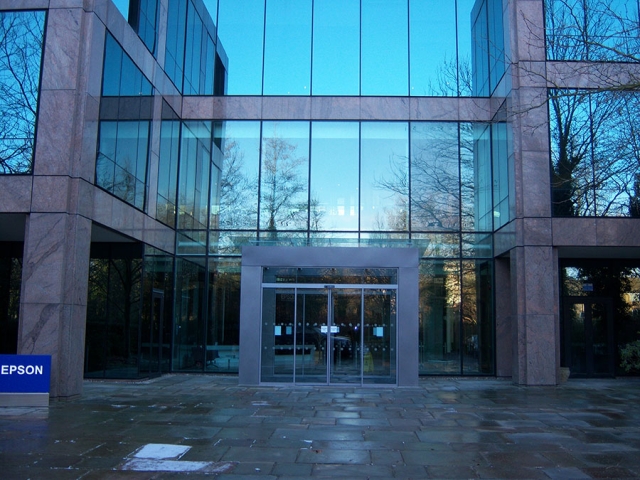 Door Entrance System with all alloy cladding, glass with external and internal automated doors