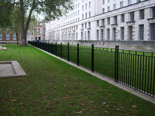 Railings fitted in Whitehall, London