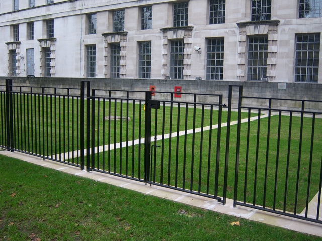 Railings fitted in Whitehall, London